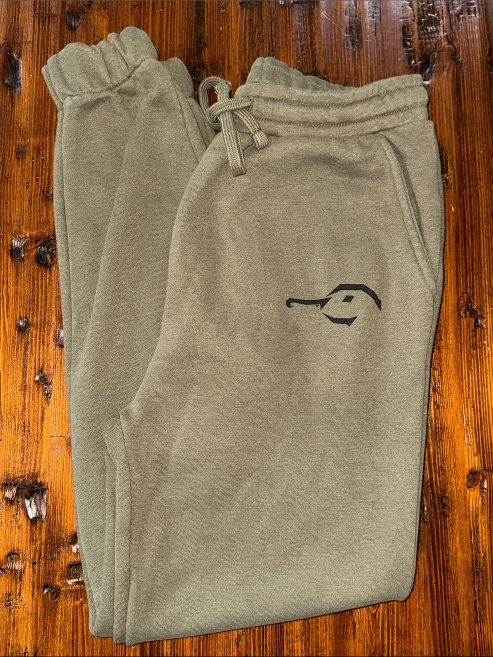 DUX WATERFOWL CO OLIVE GRN DRAWSTRING WAIST CUFFED ANKLES SIDE PKTS/BK PKT ZIP - Picture 15 of 15